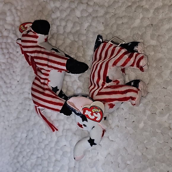 🇺🇸Vintage-Yr. 2000 Ty Beanie Babies "Righty & Lefty"🇺🇸 Elections - Picture 10 of 13